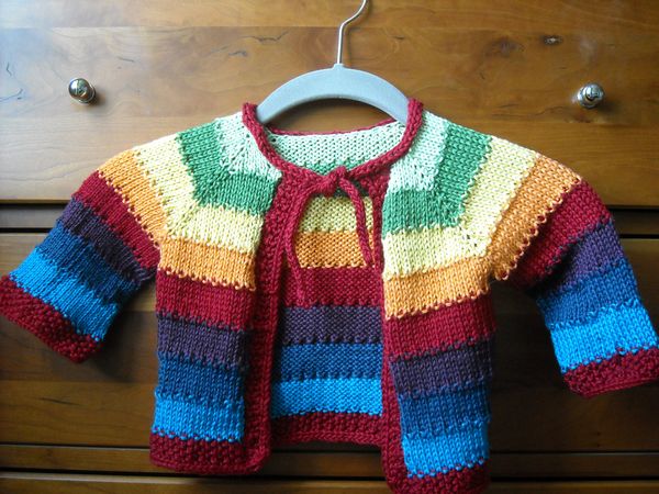 The Tulip Baby Cardigan is complete - Wool Free and Lovin' Knit